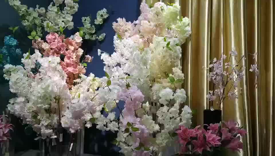 Artificial Plastic Flower Stem Fabric Flower Small Wild Cherry Blossom