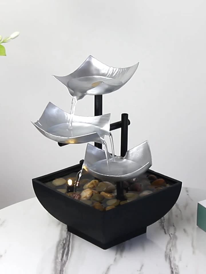 Tabletop Fountains Indoor Lotus Leaf Relaxation Fountains Tabletop