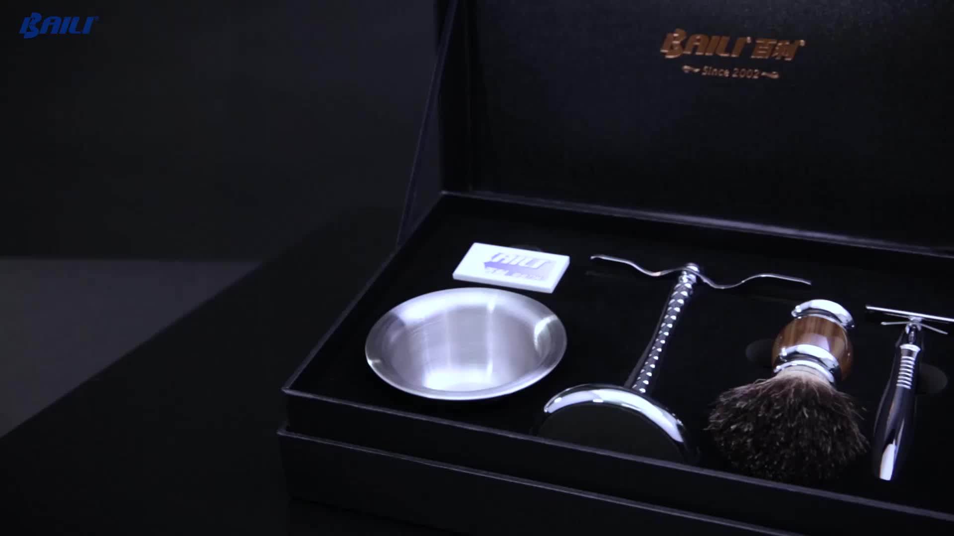 Most Popular Brush And Safety Razor Shaving Set For American Market