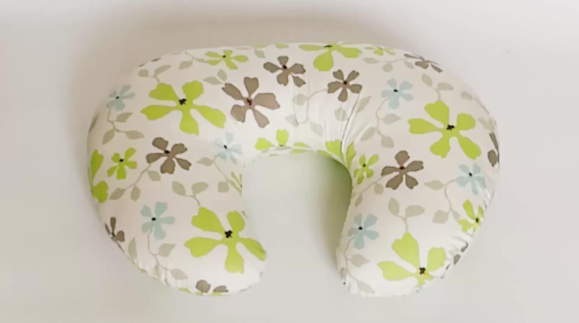 Bottle Holder Hands-Free Baby Pillow - Adjustable Nursing Support (Gray