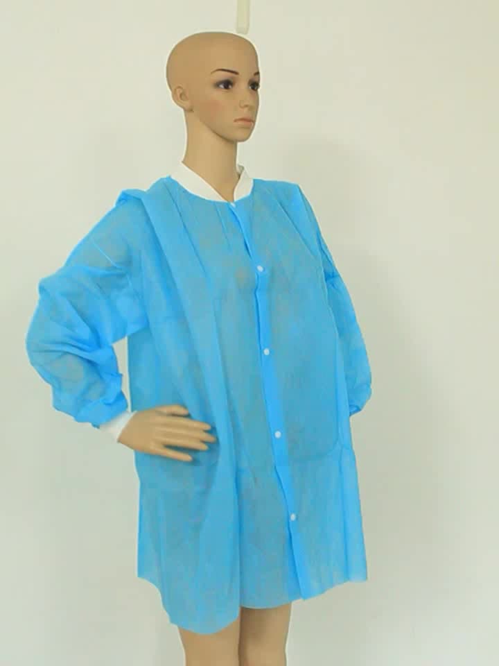 Antistatic Lab Coat/pp Nonwoven Blue Lab Coats Consumables - Buy Blue ...