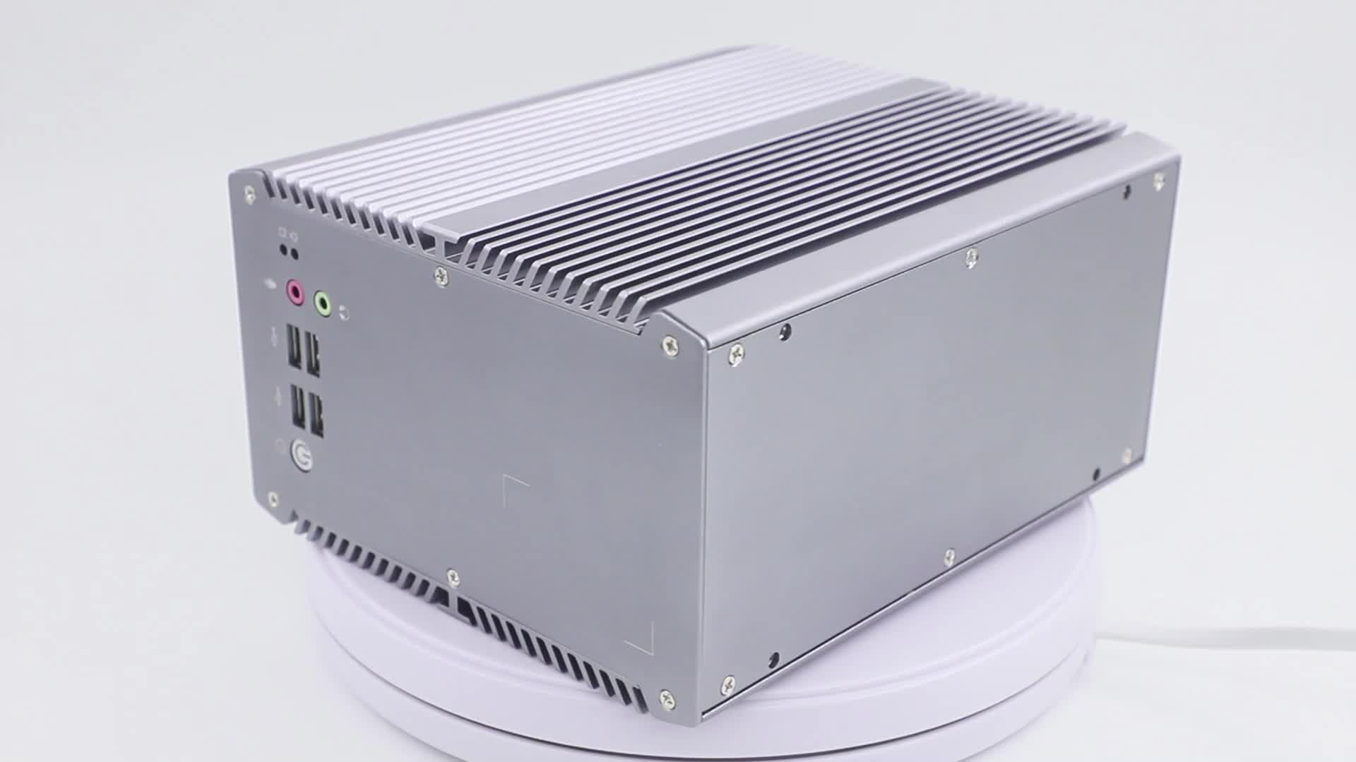 Dual Display Core I3 I5 I7 Fanless Pc Industrial Computer With Pcie