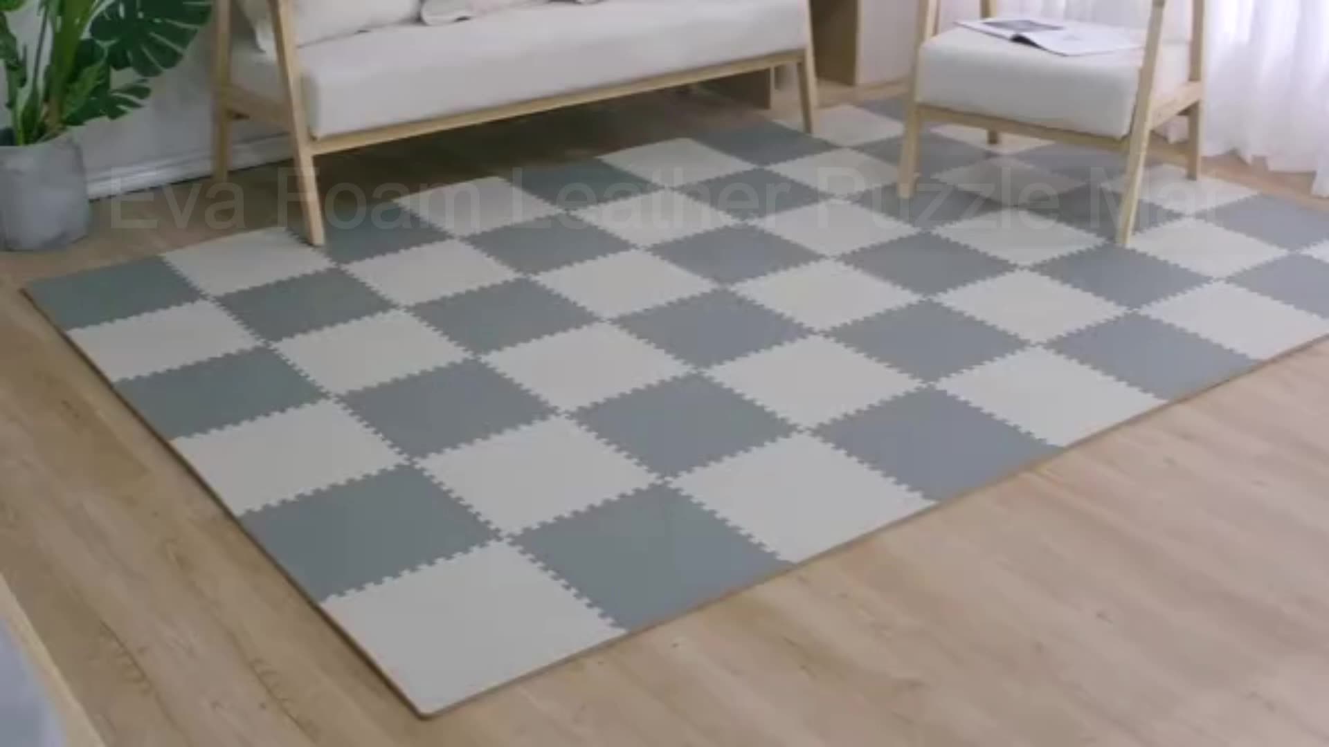 Ome Ecofriendly Educational Rubber Foam Puzzle Carpet Tiles Play Mat