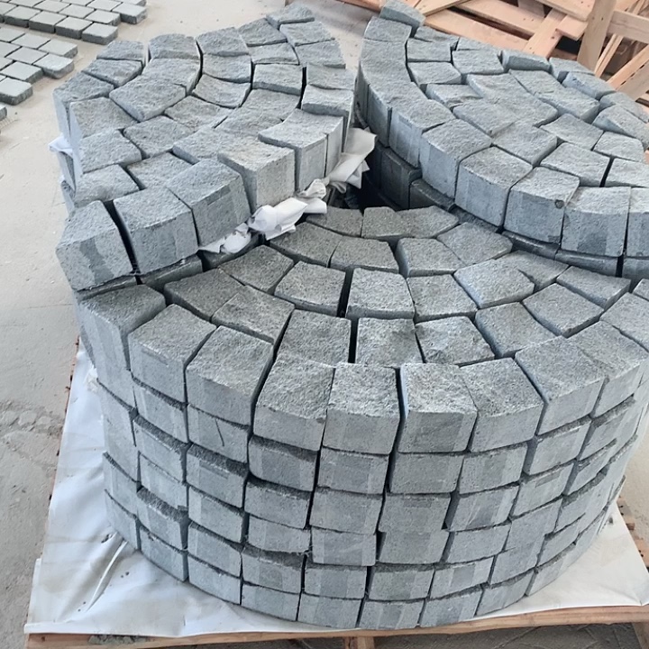 Natural Piedra De Granito Negro Ventilador Forma De Piedra De