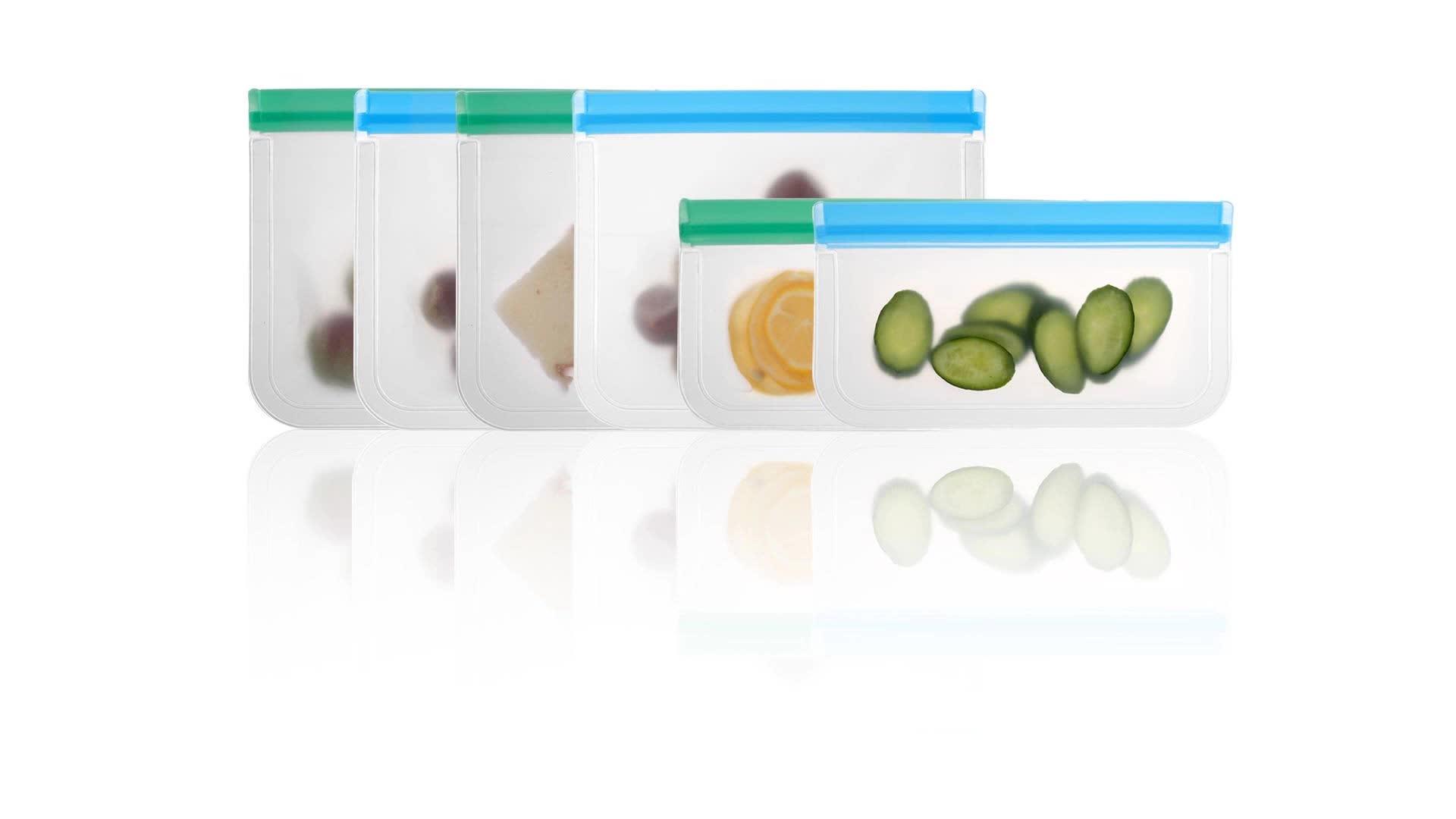 Eco Friendly Zipper Leakproof Freezer Bag Washable Reusable Peva