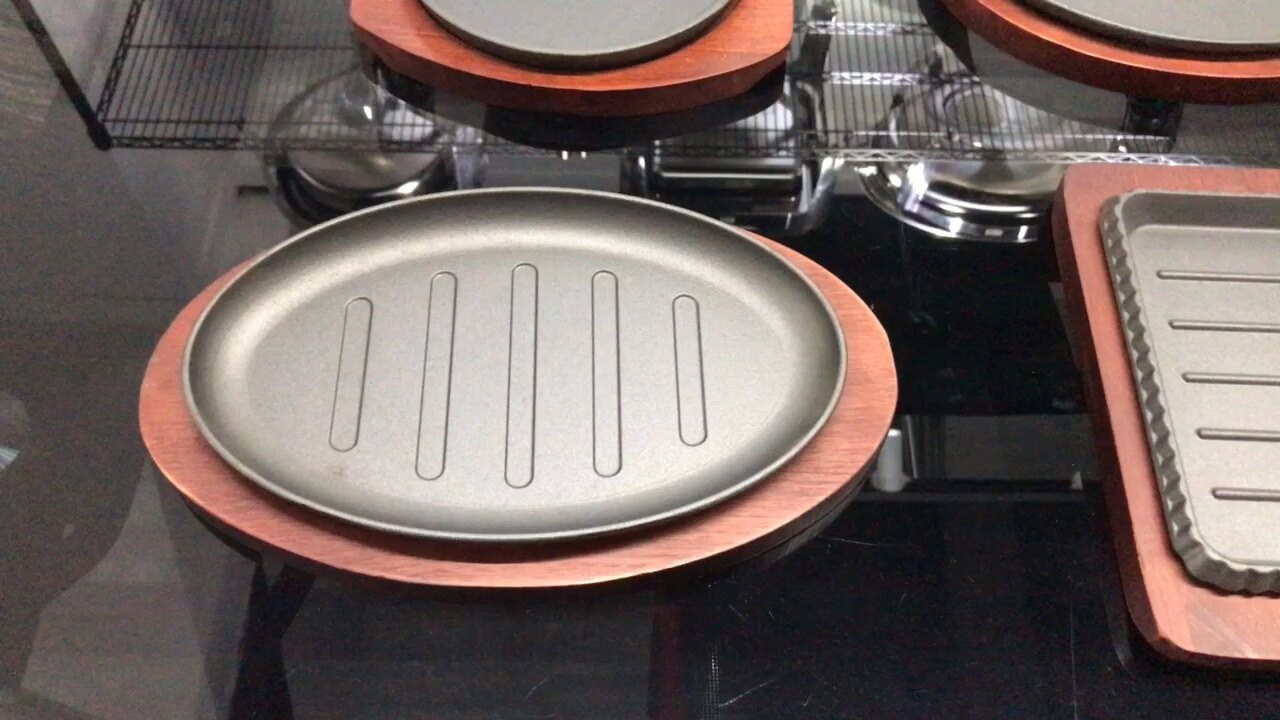 Hot Sale Christmas Cookware Steak Plate Fajita Teppanyaki Pan Cast Iron