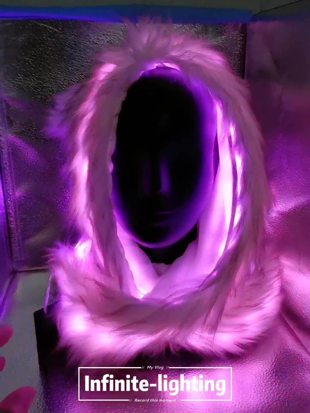 Women Girls El Lighting Up Faux Fur Animal Outdoor Lighting Led Caps Hats Buy Faux Fur Animal