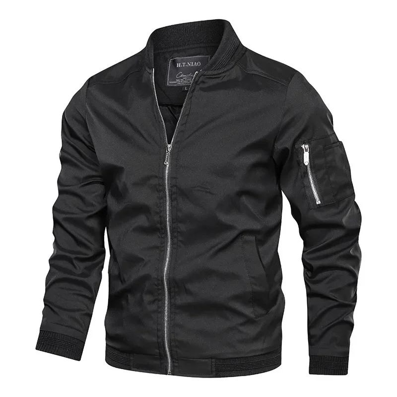 Демисезонная тонкая бейсбольная цветная куртка, тренч для отдыха, Aliexpress, Amazon, высокий воротник, плюс размер