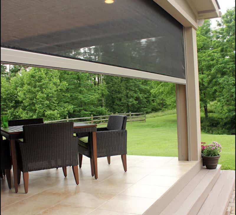 High Quality Professional Zipper Track Outdoor Motorized Roller Blinds