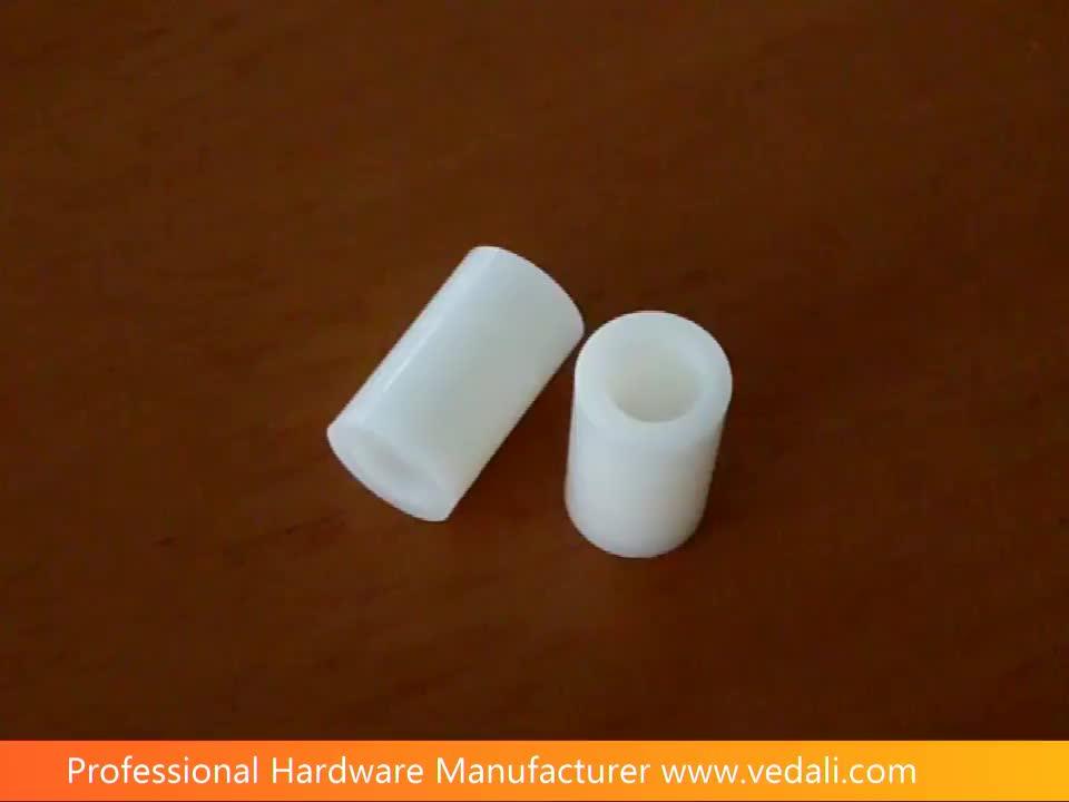 White Nylon Plastic Round Spacers For Electronics Support 15 Mm Length Buy Plastic Round