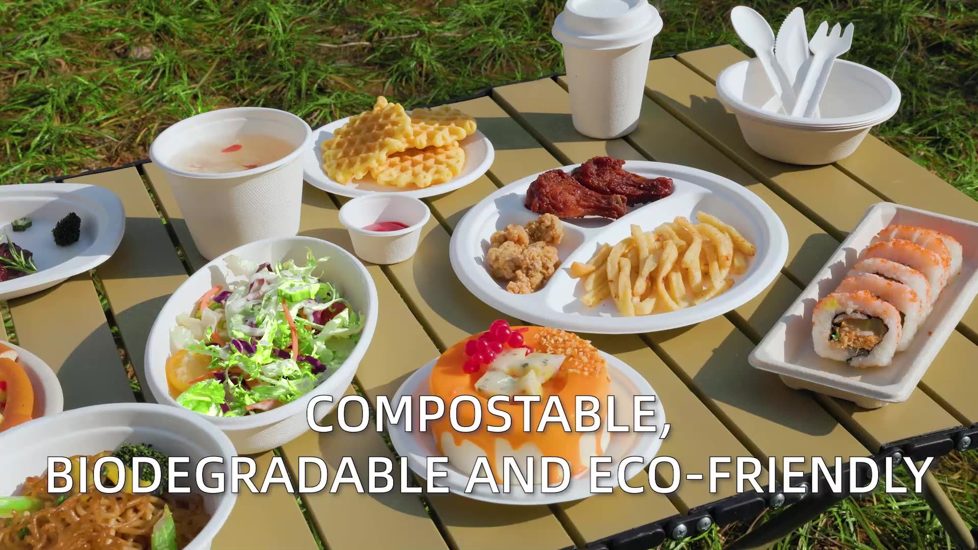Custom Sugarcane Bagasse Compostable Kitchen Utensils Eco Friendly ...