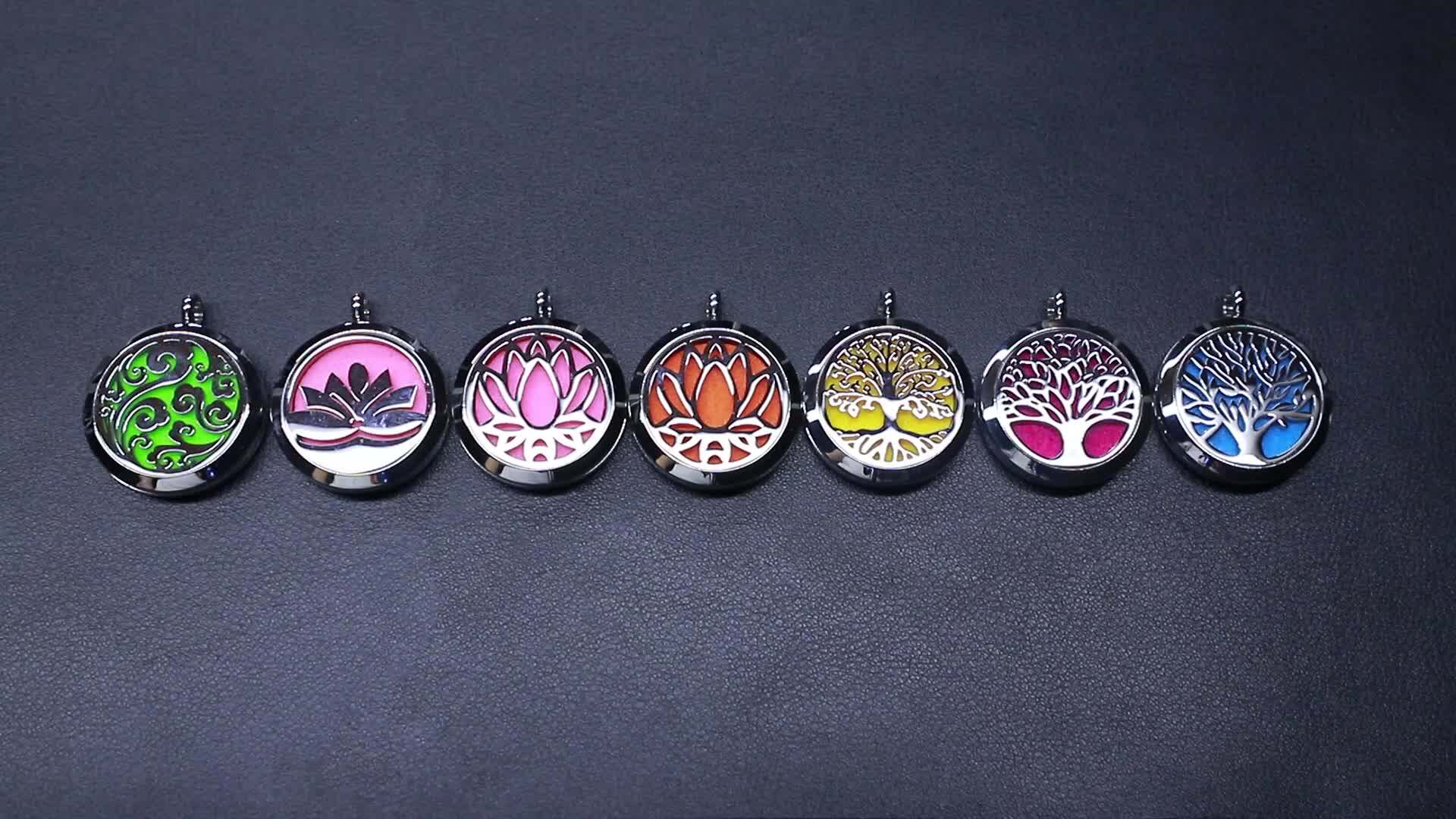 Stainless Steel Aroma Diffuser Pendant Necklace XR Jewelry