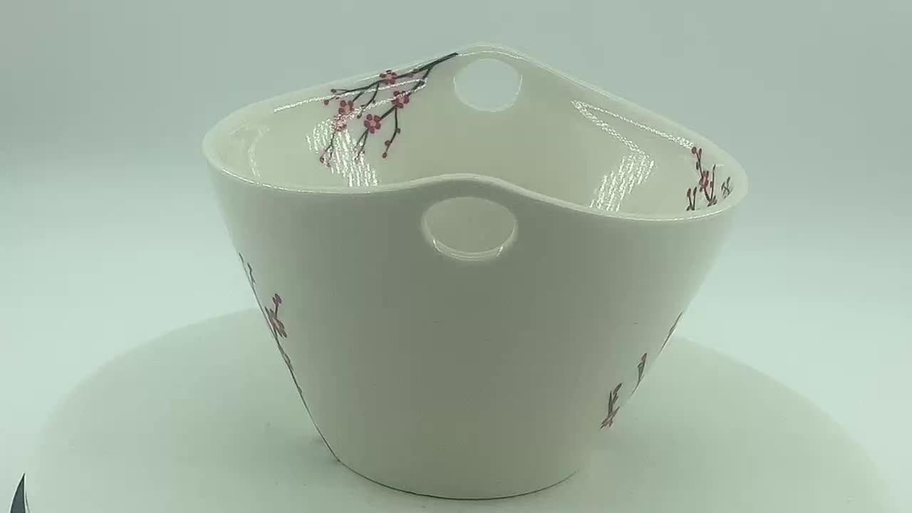 32oz Japanese Koi Style Handpainted Porcelain Ramen Noodle Bowl With