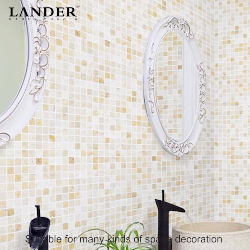 Polished Egypt Beige Kitchen Back Splash Marble Mosaic Tile Buy Beige