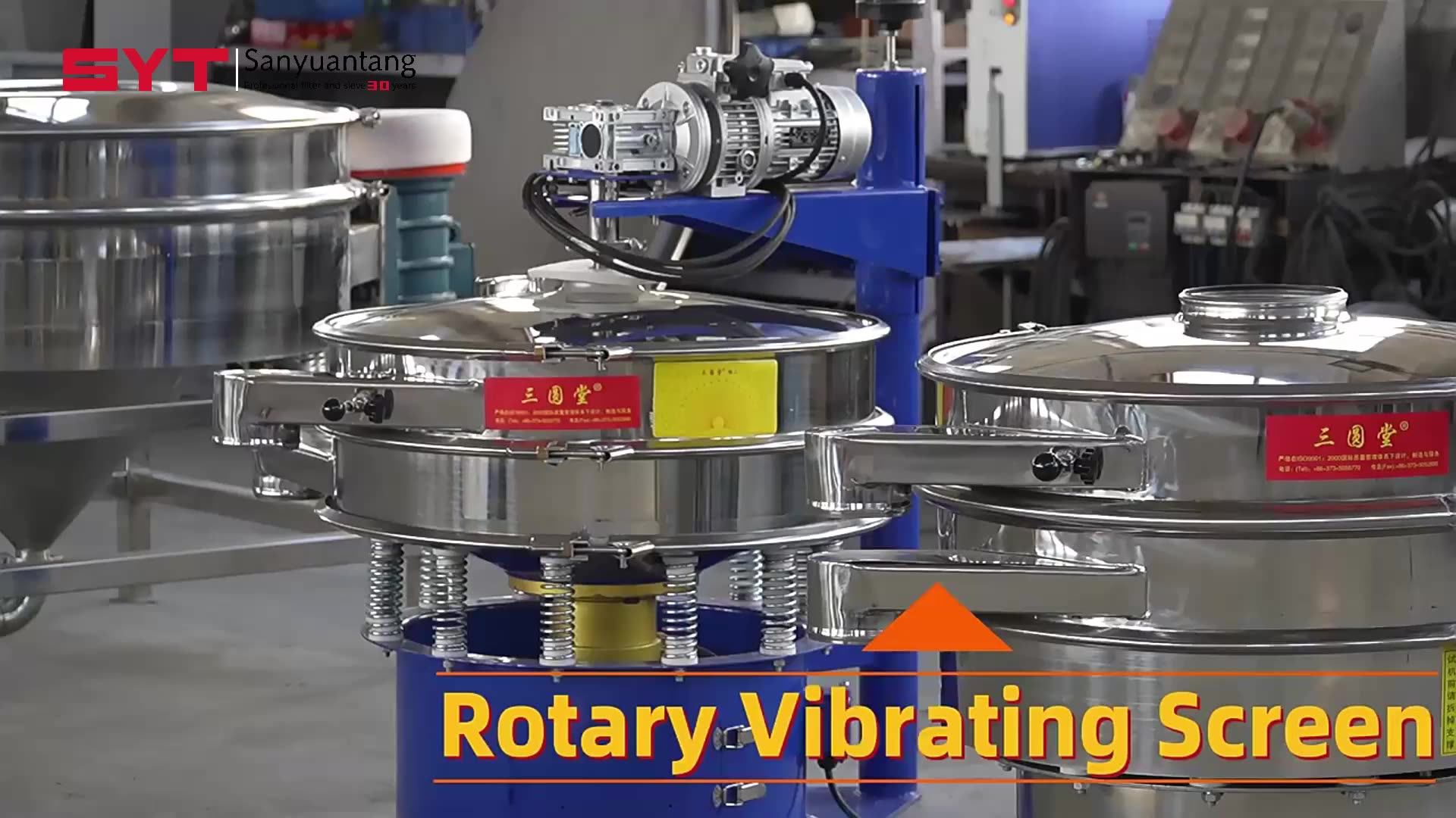 Stainless Steel Rotary Vibration Sieve Screen Food Grade Industrial