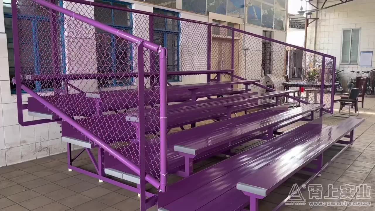Aluminum Outdoor Basketball Court Bleachers Fixed Stadium Bleacher Used