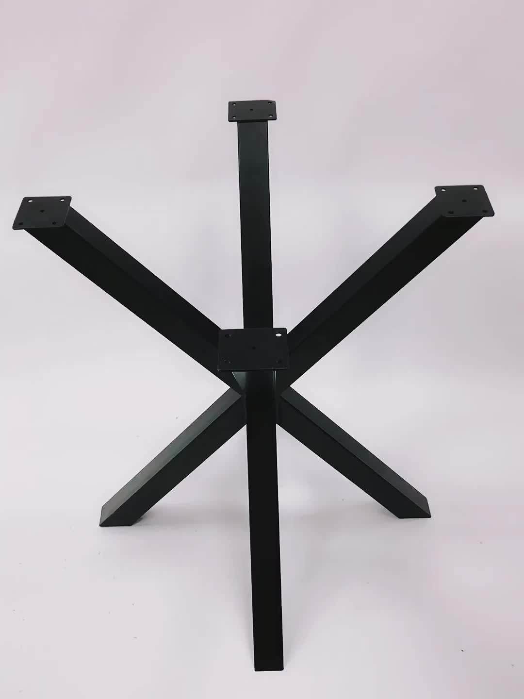 Table Base Black Pedestal Large Cross Frame Cafe Round Wrought
