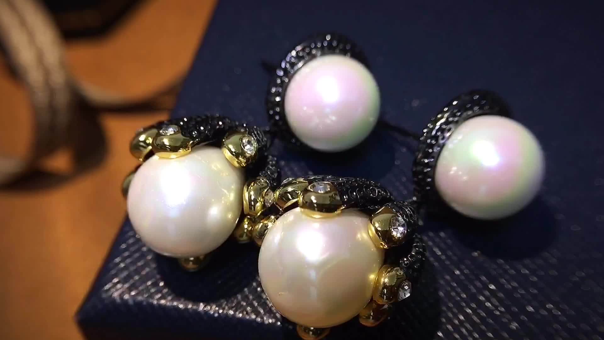 Latest Jewellery Original Brass Copper Rings Gold Plated Antique Pearl