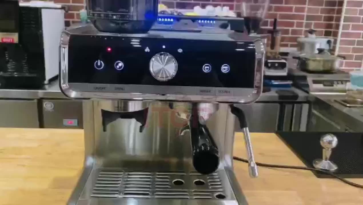 Office Espresso Coffee Maker And Grinder Semiautomatic 15 Bar Cappuccino Coffee Machine