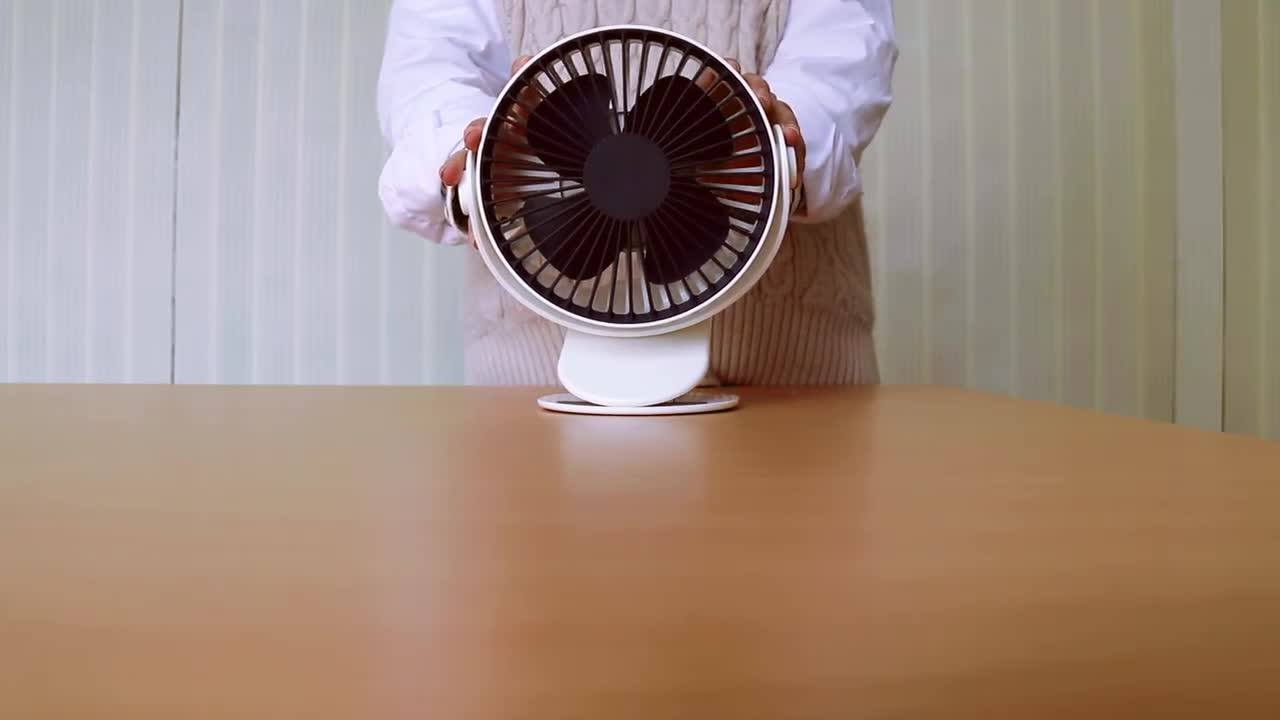 Portable Battery Powered Rotatable Electric Fan 360 Degree Oscillating