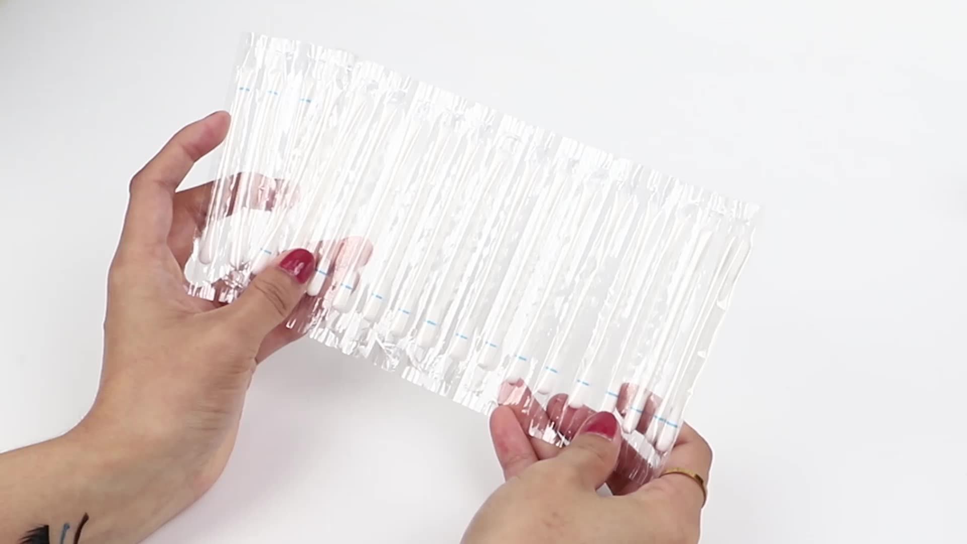 New Products Liquid Filled Cotton Bud Double Head Makeup Eye Cleaning