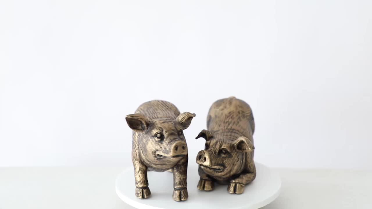 2019 Custom Quality Pig Statue Resin Craft Animal Sculpture For Home