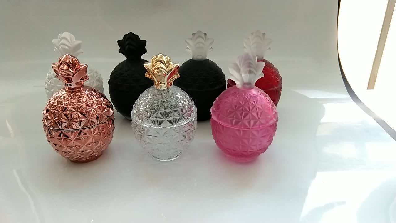 Wholesale Luxury Pineapple Shaped Glass Candle Jars Buy Pineapple Candle Jars,Luxury Candle