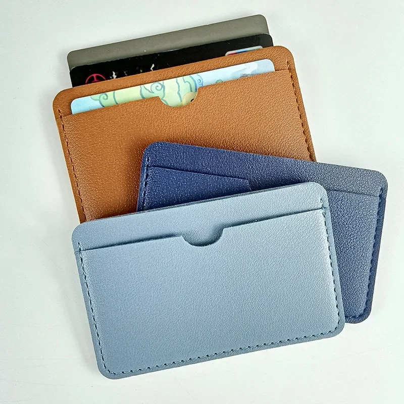 Wallet for women, wholesale leather credit card wallet, card holder, PU mini thin lightweight business leather card case