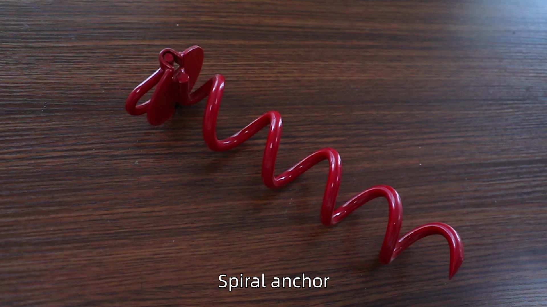 Spiral Ground Screw Earth Anchor Spike Folding Helix Stake Pile With