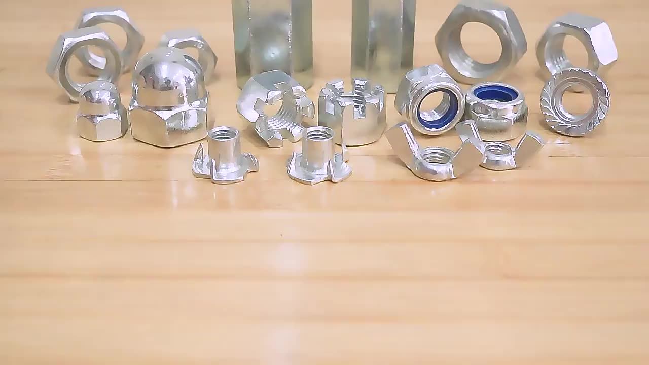 Zinc Plated Galvanized Din935 Hexagonal Slotteswimsuitex Castle Nut