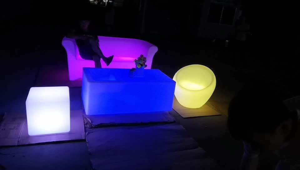 Light Up Furniture Hookah Lounge Outdoor Led Furniture Set Sectional