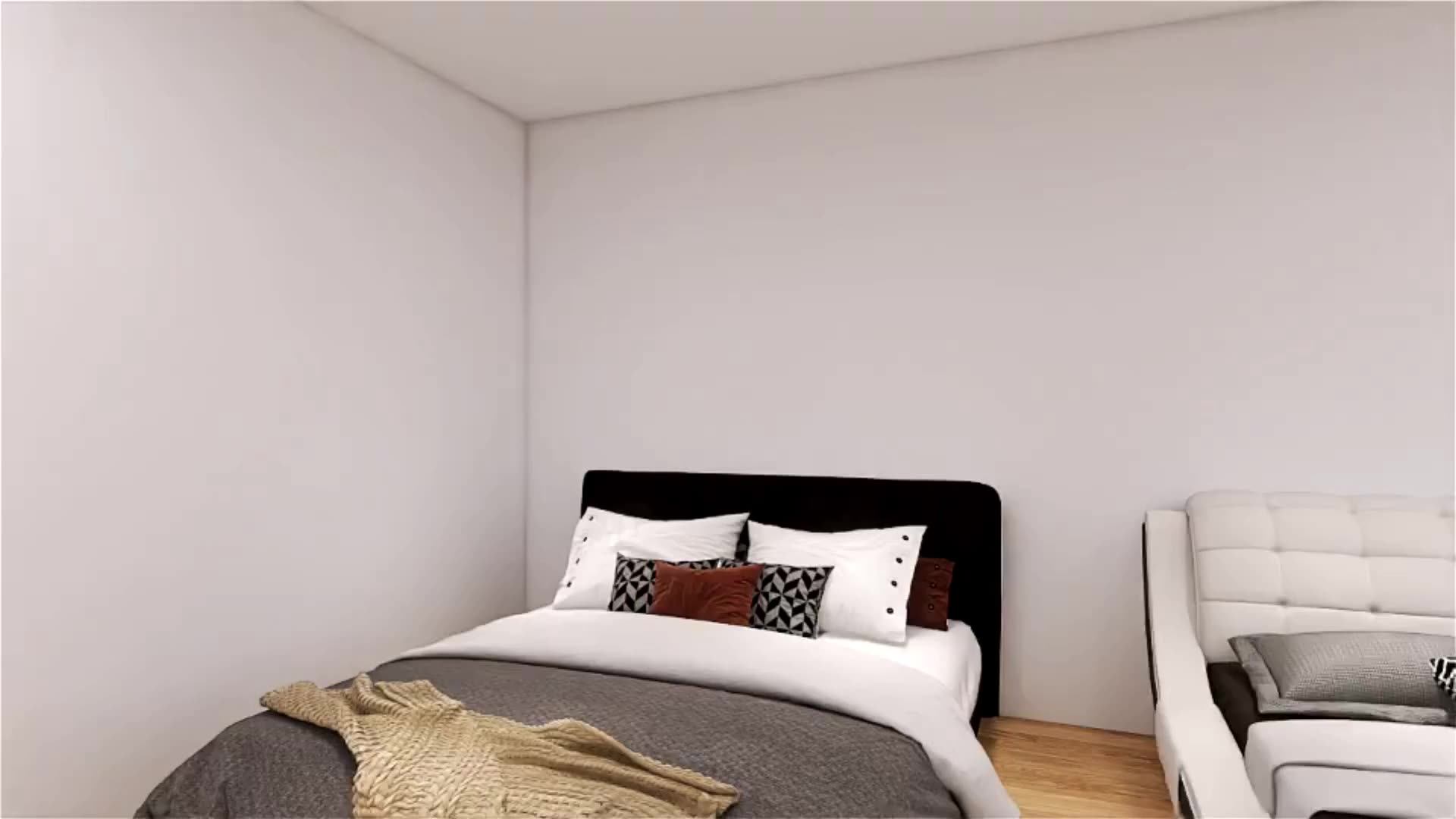 Stylish Latest Design Double King Size Linen Fabric Upholstered