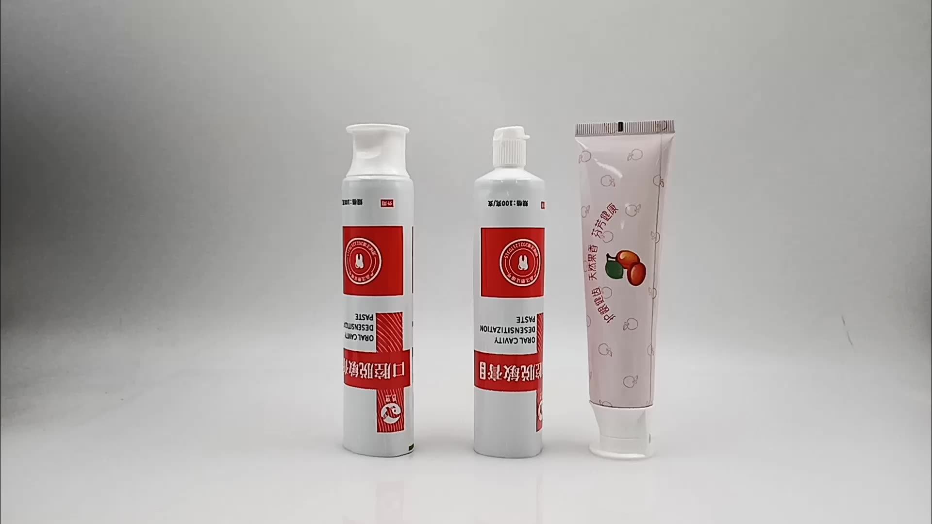 Aluminum 100ml Toothpaste Tube Empty Plastic Packing Round Cosmetic Squeeze Tubes Containers