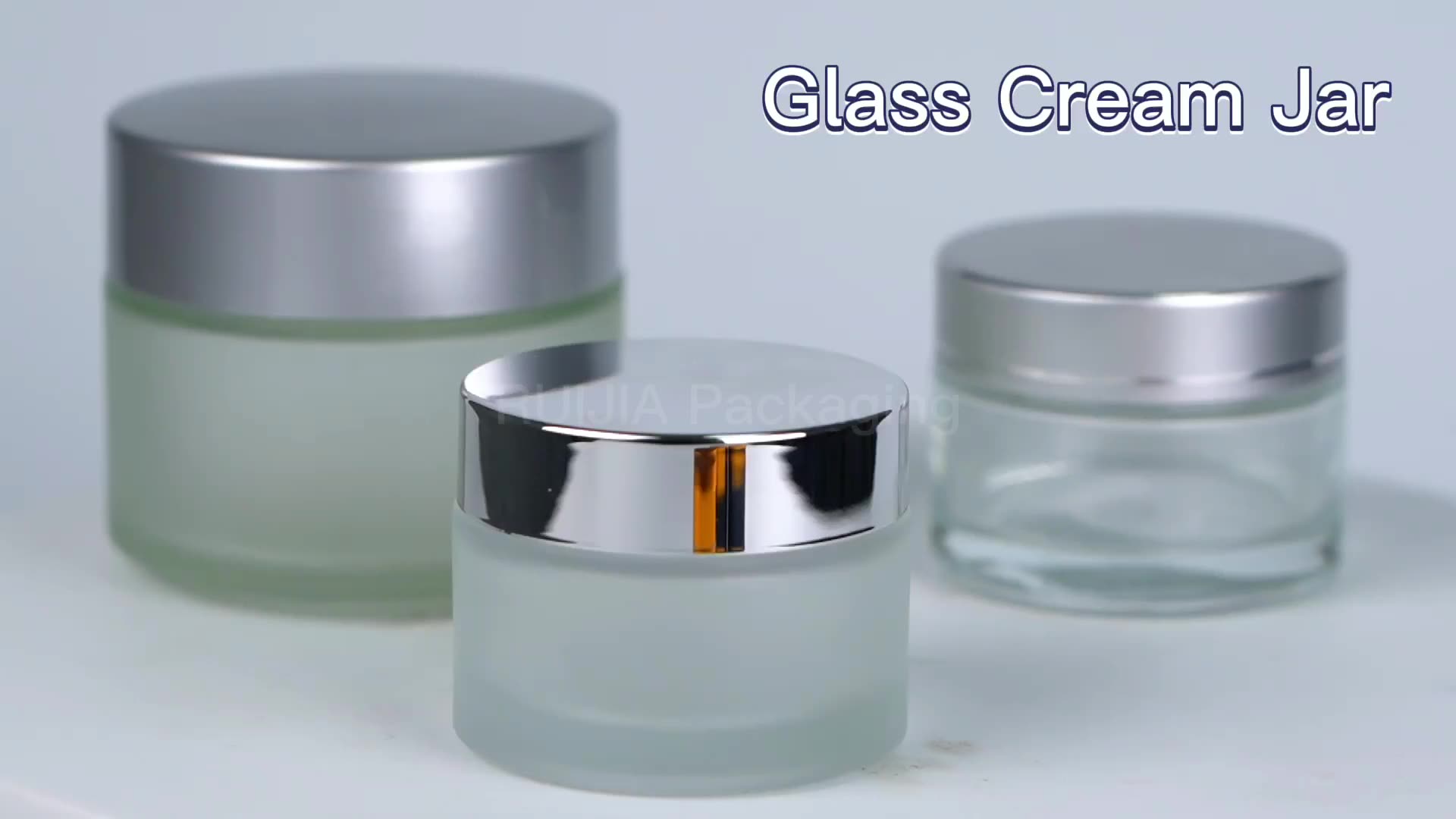 In Stock Face Cream Container 15ml 30ml 50ml 100ml Clear Frosted Glass