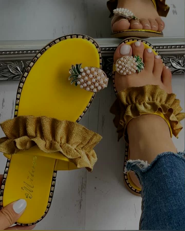 ladies yellow slippers