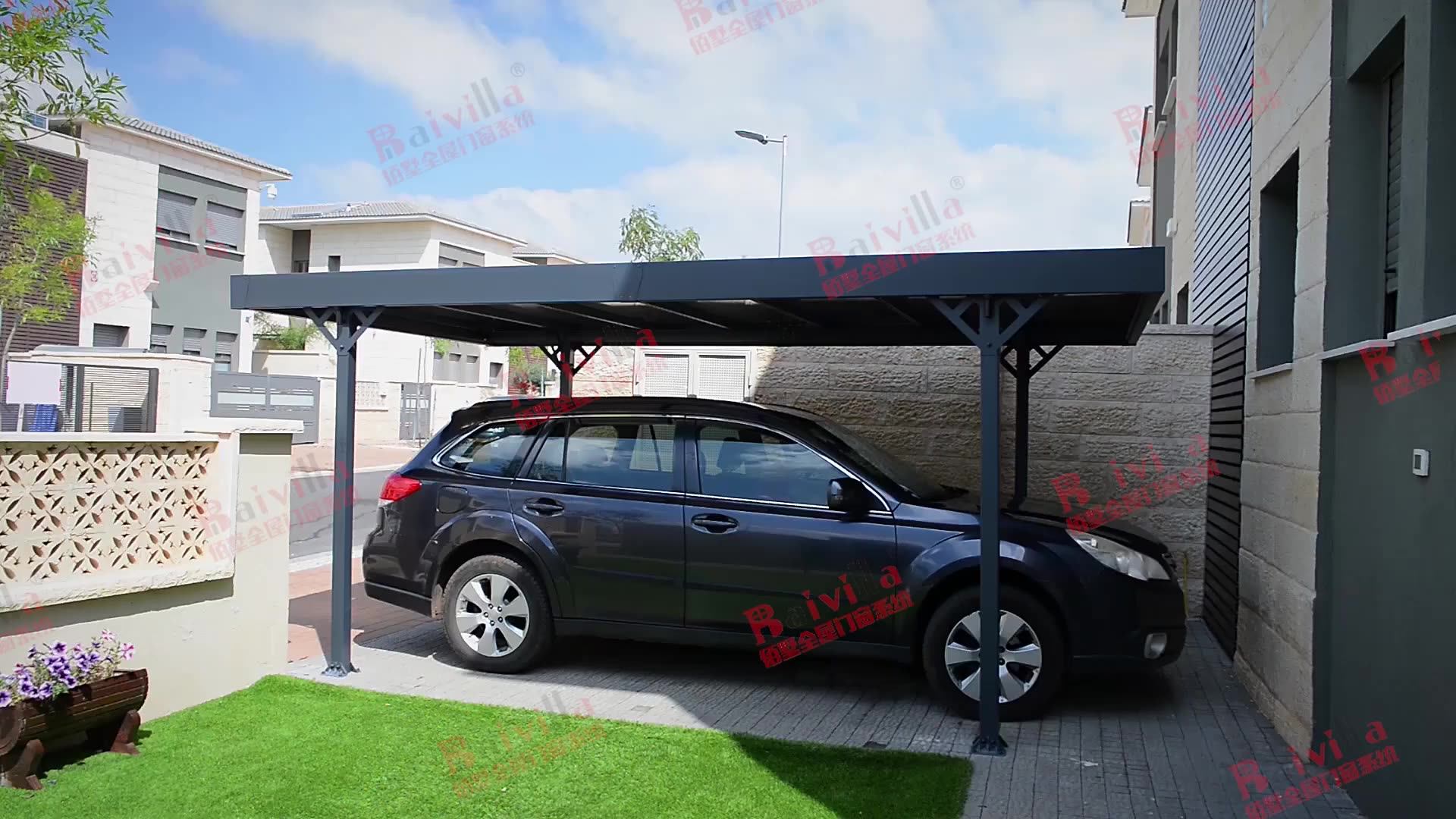 Custom Garage Canopy Outdoor Aluminum Structure Carport Poland Modern
