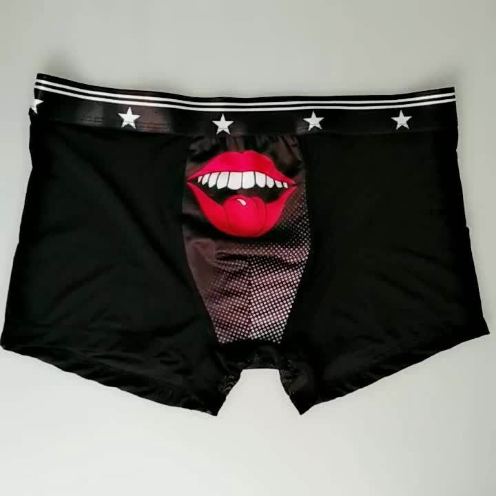 Banana Design Mesh Underwear Sexy Men's Boxer Briefs 5 Colors Stock