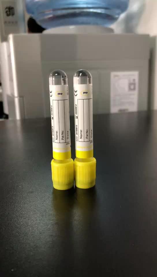 Glass Pet Evacuated Yellow Cap Top Separate Separating Gel Clot