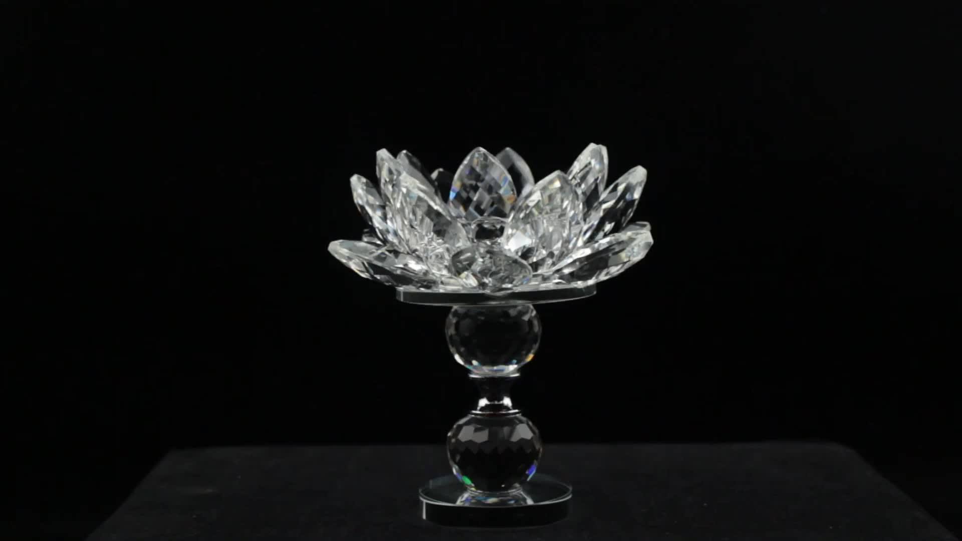 High Quality Clear Crystal Long Stemmed Tealight Candle Holder Buy