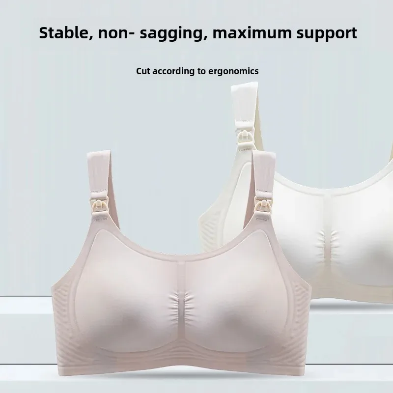 Large Cup Front Opening Buckle Underwear Pregnant Mother Nursing Bra Pregnant plus size Comfortable Feeding plus size Bra