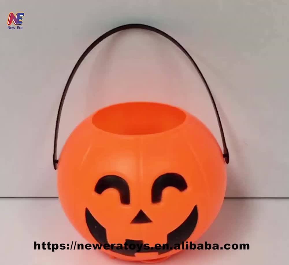 Pumpkin Decoration Party Toy Led Flashing Light Up Halloween Buckets