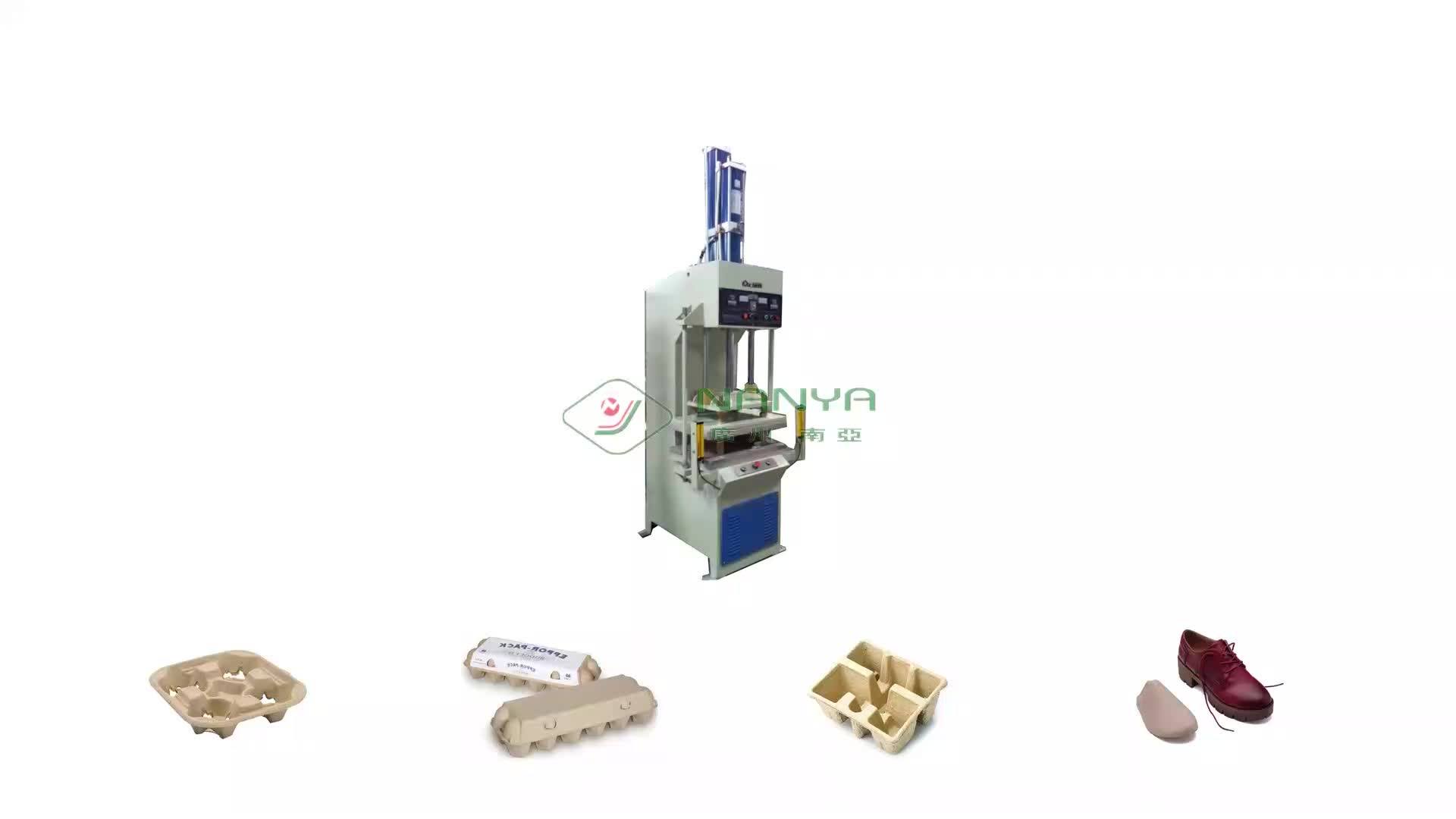 Manual Semiauto Recycling Waste Paper Egg Carton Box Hot Press Machine