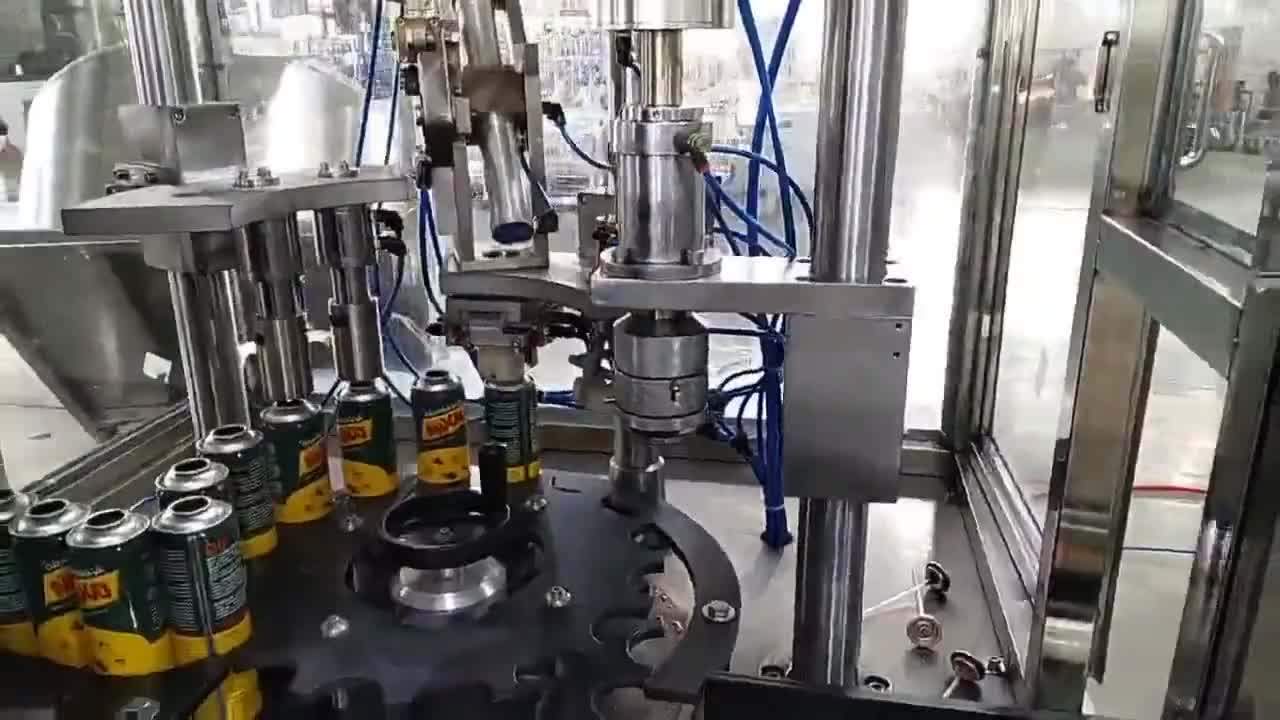 Factory Directly Sale Automatic Aerosol Spray Can Filling Machine Line