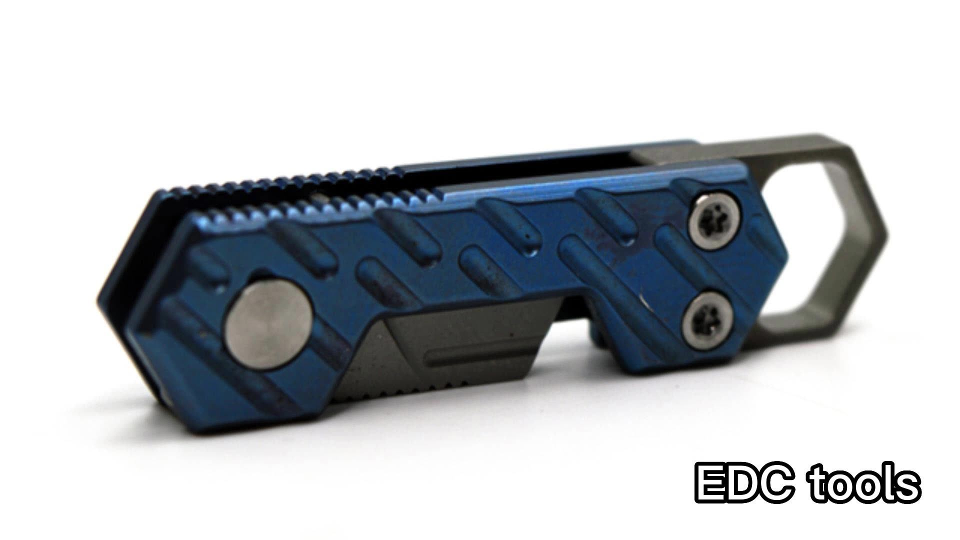 Aus8 Stainless Steel Sharp Blade Gr5 Titanium Handle Edc Side Locking