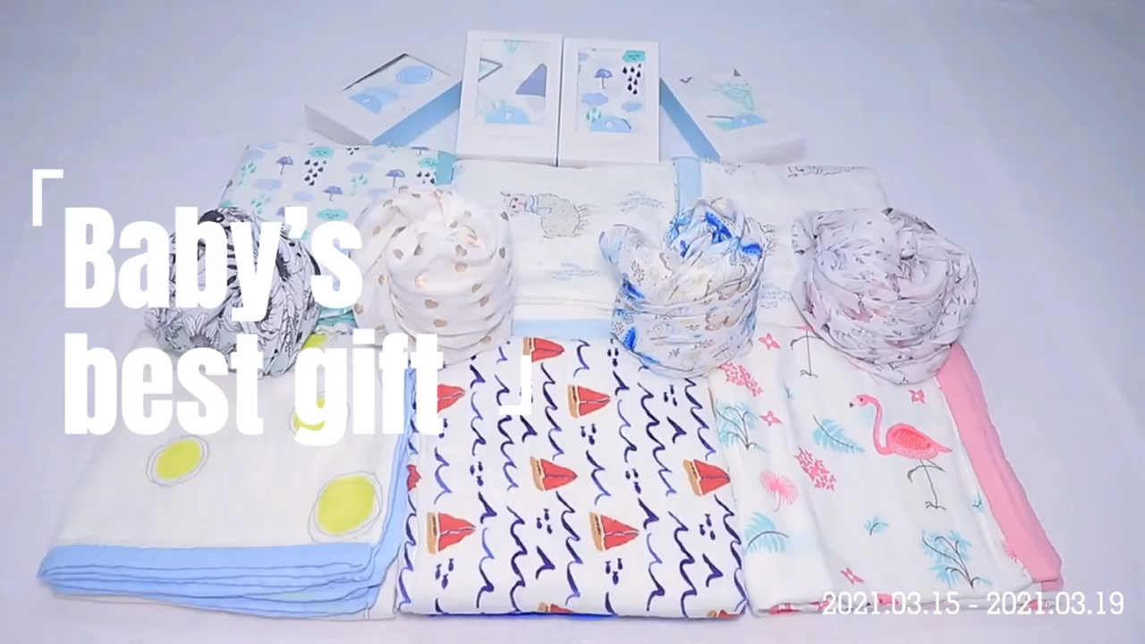 Customized Square Soft 100 Cotton Printing Muslim Baby Swaddle Blanket