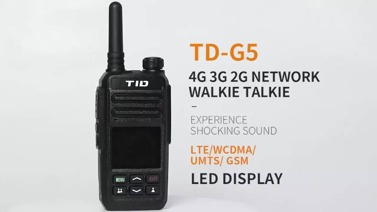 TID Zello 4G LTE 3G WCDMA POC IP Two Way Radio TD-G5 WIFI GPS SOS Bluetooth Walkie Talkie