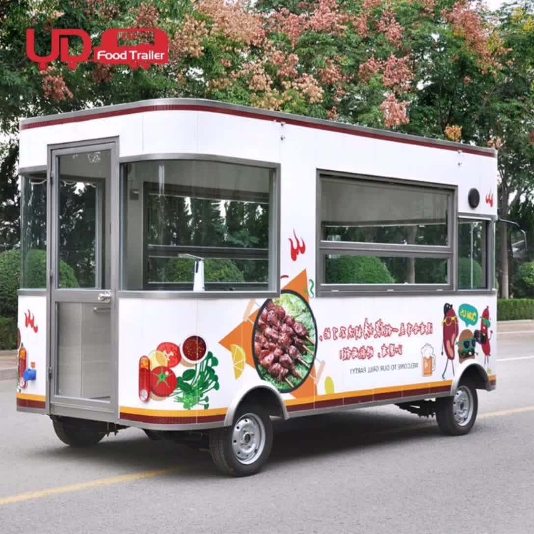 Electric Food Truck Snacks Shop Kiosk Hot Dog Kitchen Car Restaurant