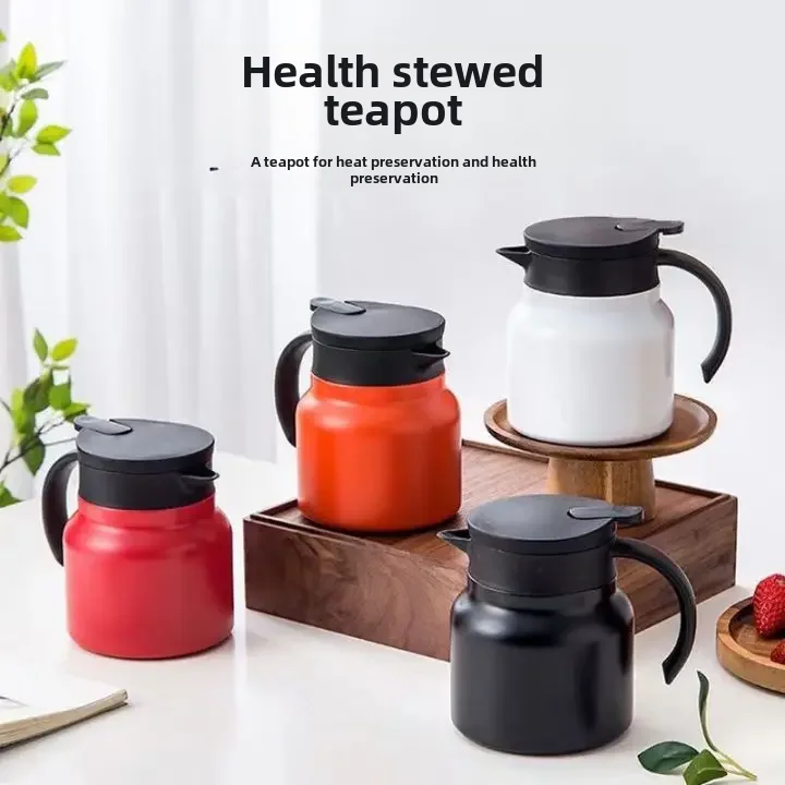 Simple Creative 316 Stainless Steel Large Capacity Heat Pot Home Office Stew Teapot Tea Isolation Set logo