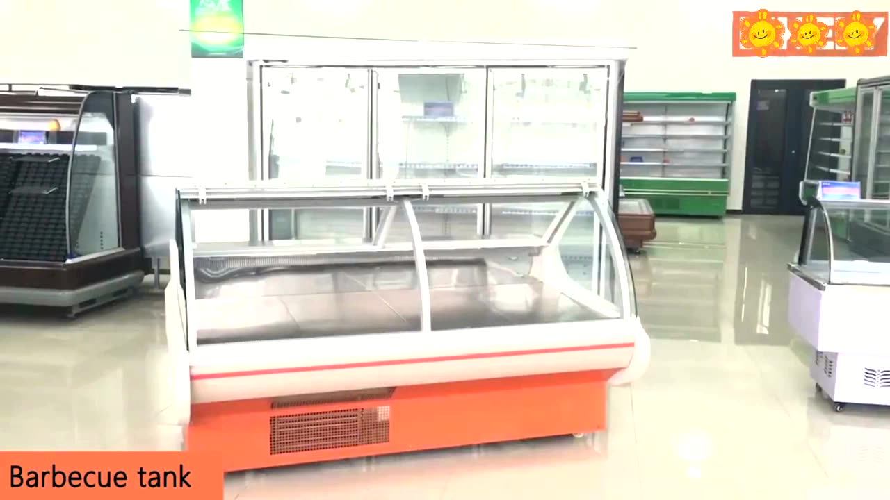 Supermarket Meat Display Chiller Freezer Front Open Door Display Fridge Used Deli Cases For Sale