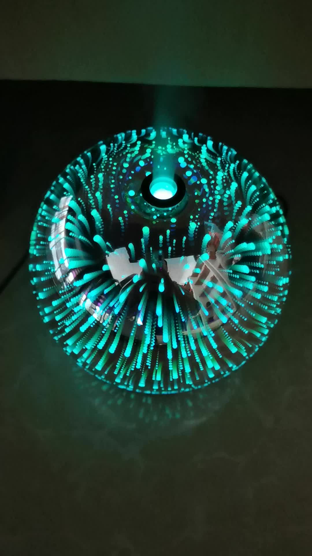 Ball Shaped Rainbow 3d Glass Unique To Sell Firework Ultrasonic